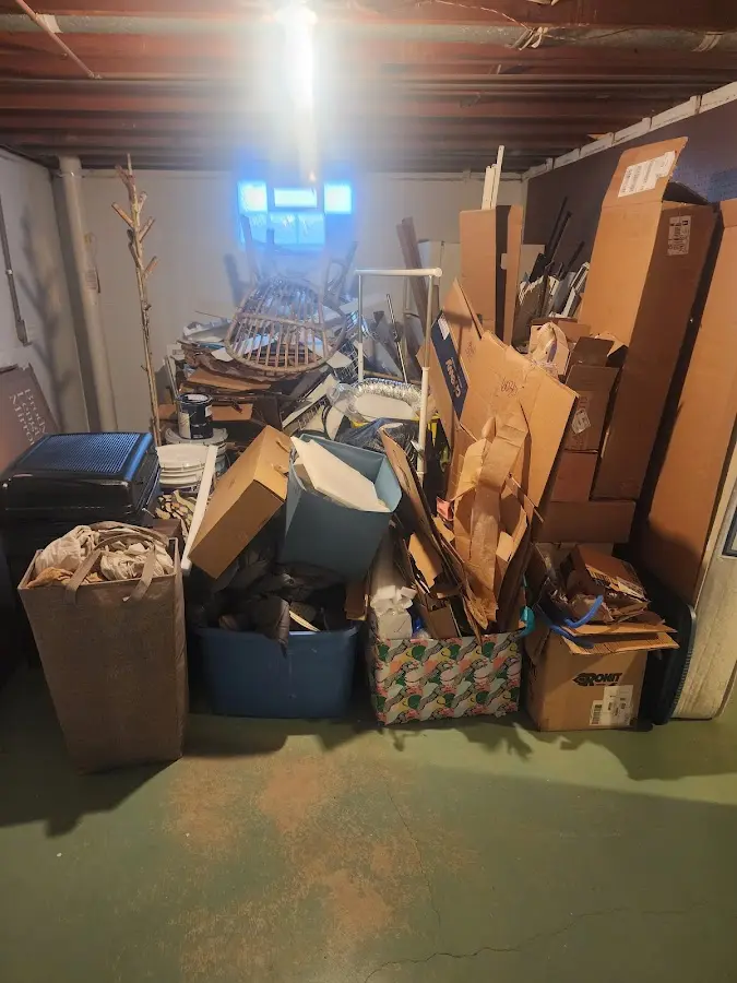 Roll-off dumpster container at job site for 4 Yard Dumpster Rental in Shelburne